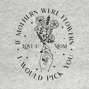 LOVE YOU MOM Flowers VIntage Mother's Day T-Shirt